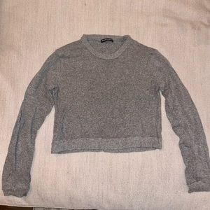 Grey Cropped Sweater